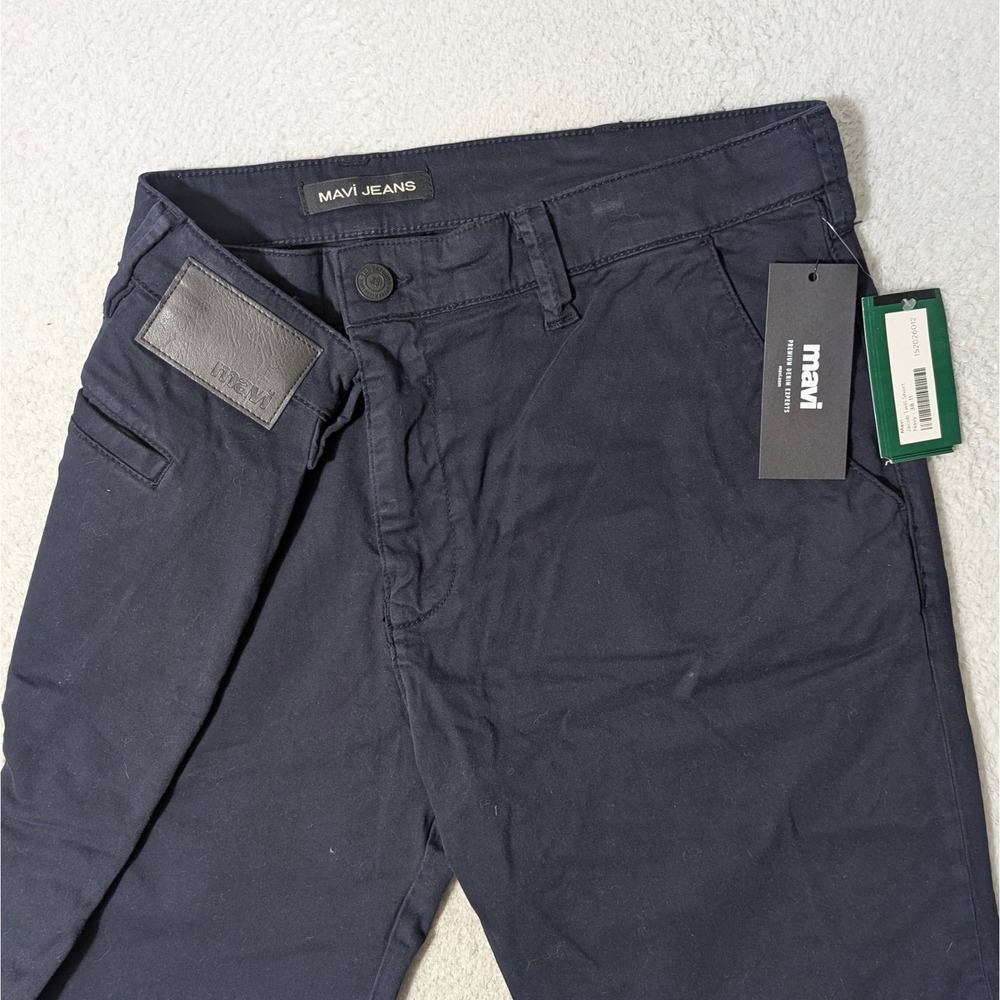 NEW! Mavi Jacob Twill Shorts Mens‎ 38/11 Navy Stretch Flat Front Chino